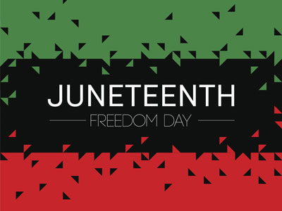 Green, black and red Juneteenth image