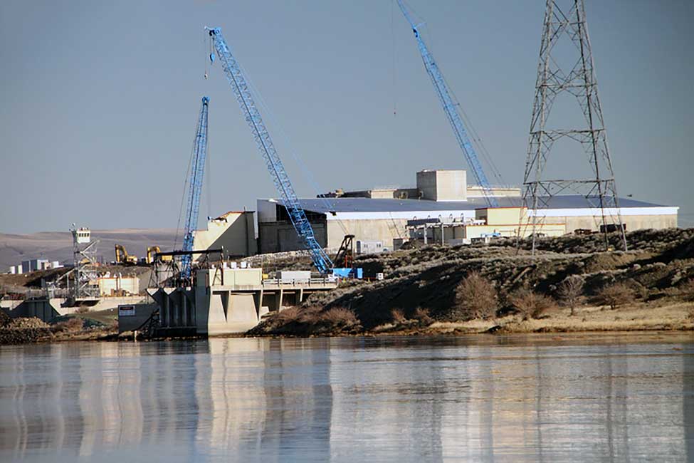 The Hanford facility as seen from the river
